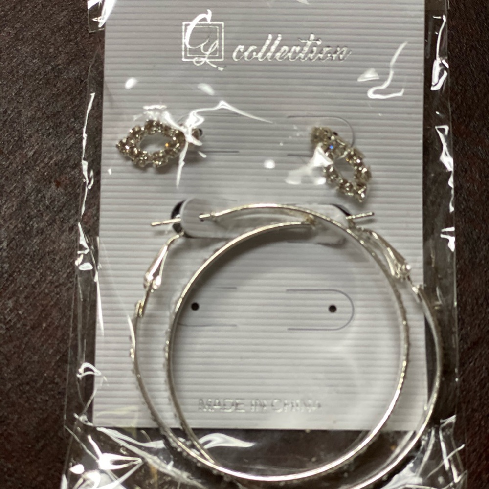 Hoops and diamond studs